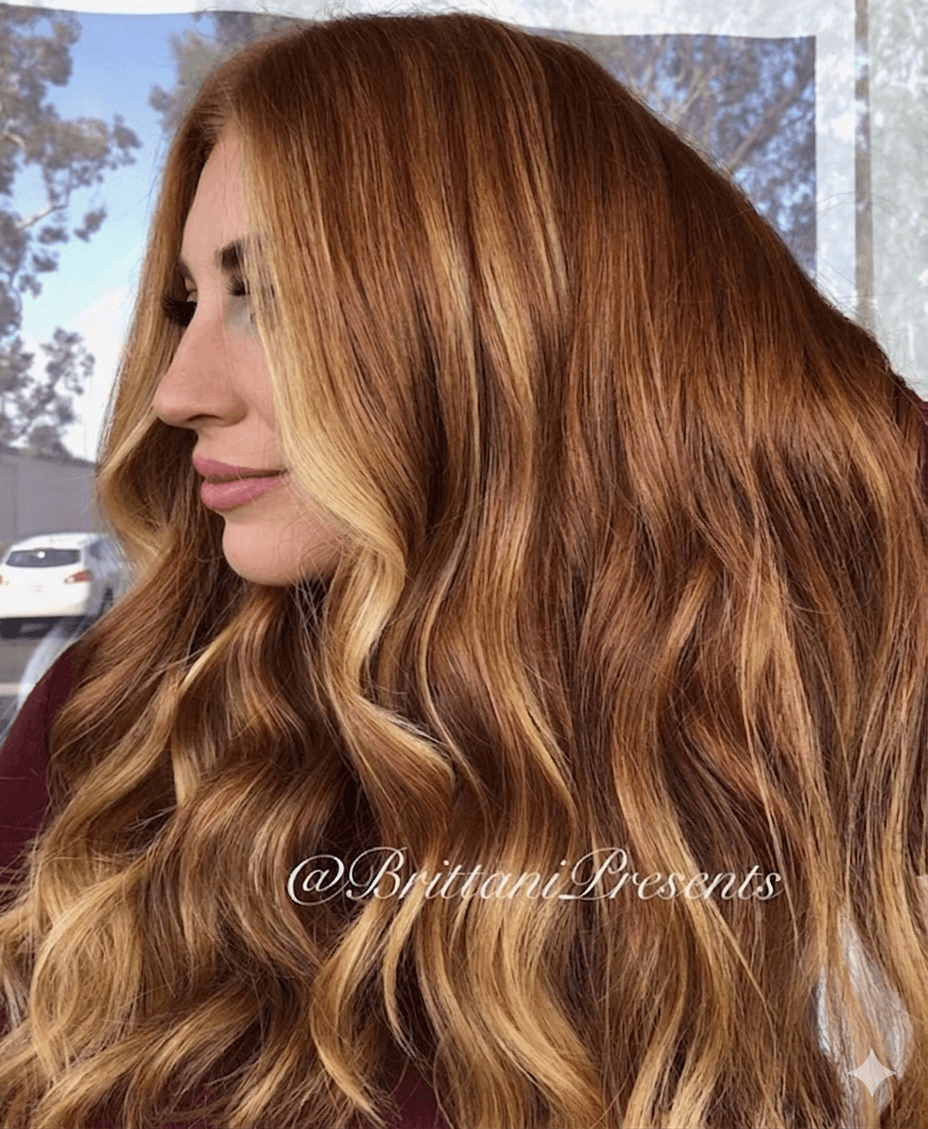 Copper balayage